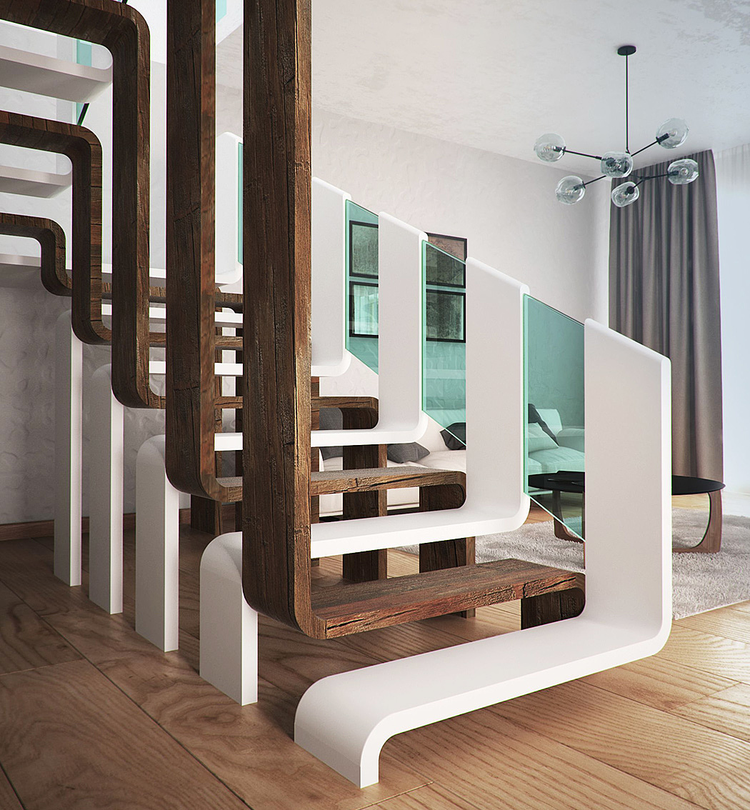 indoor，stairs，Sense of space，