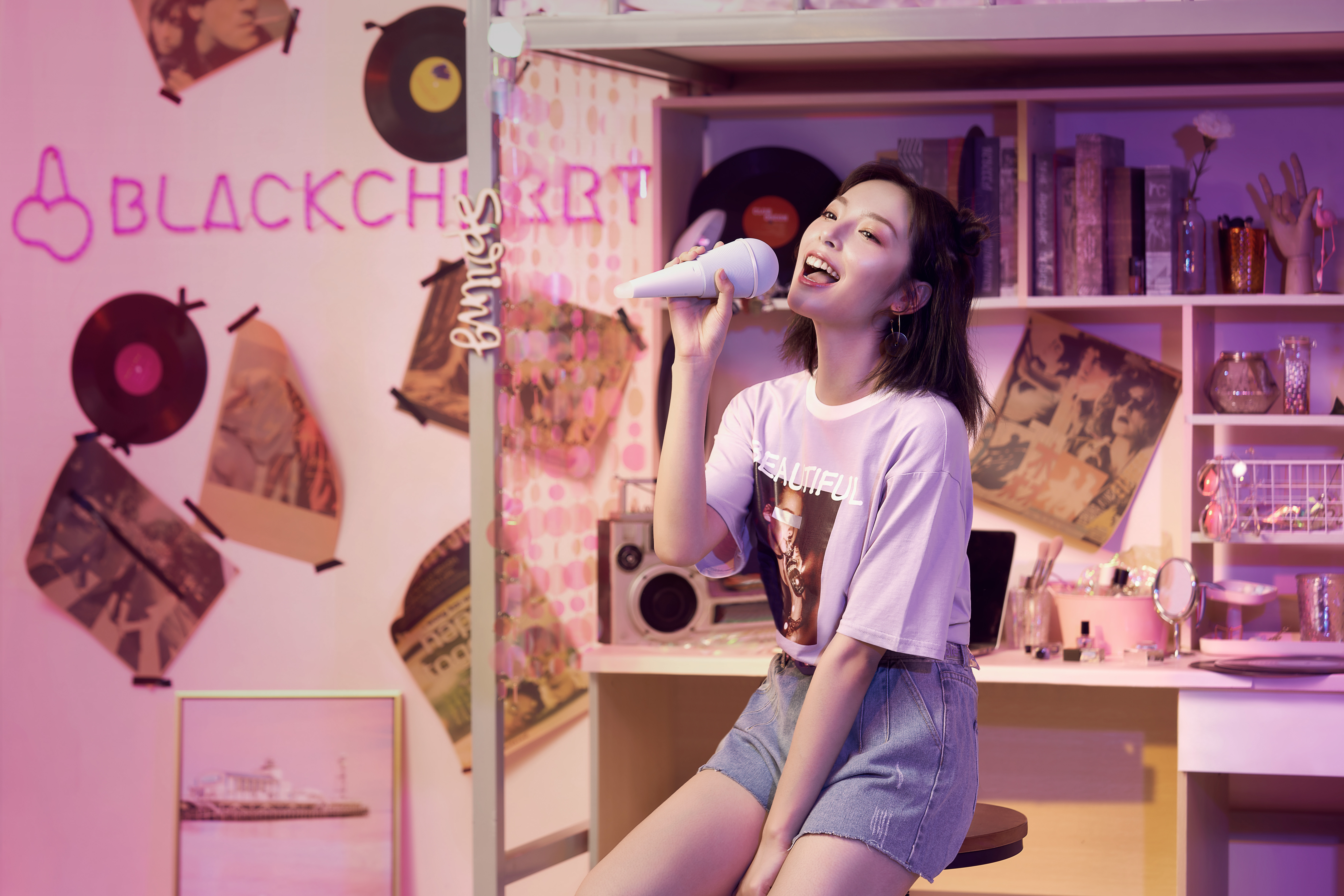 Maiden heart，loudspeaker box，Microphone，