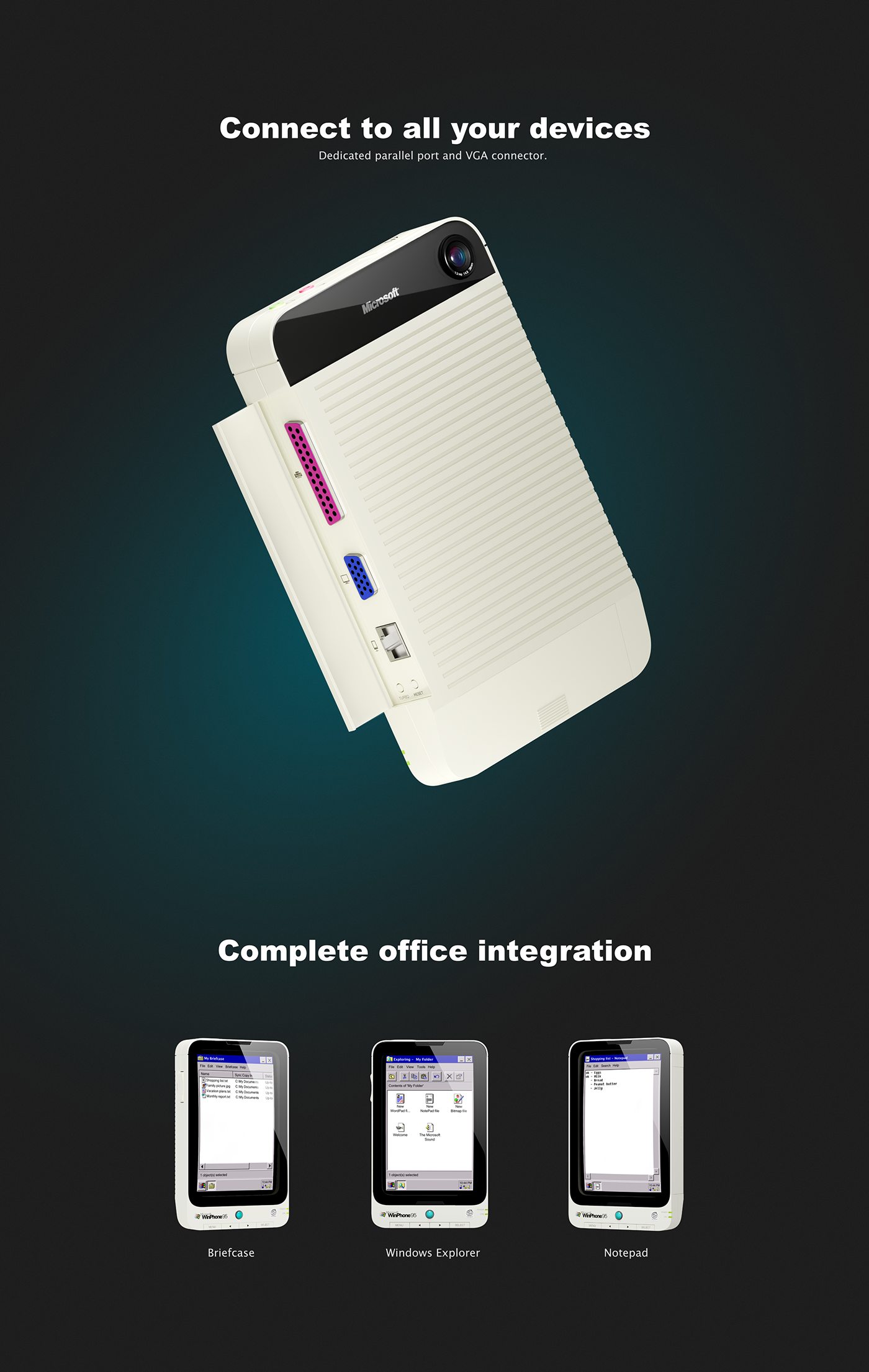 Microsoft，Henrique Perticarati，WinPhone 95，concept，mobile phone，