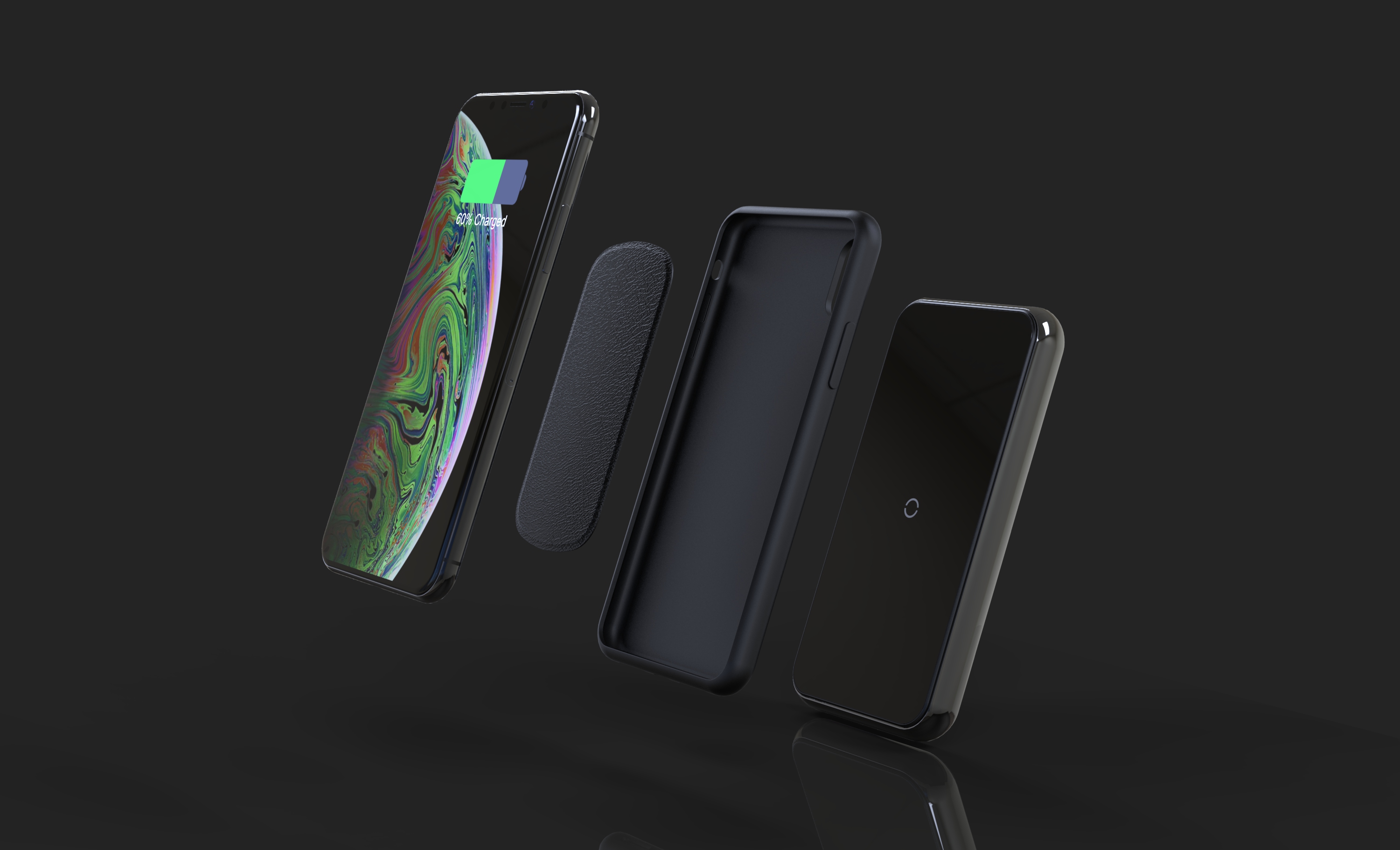 Magnetic attraction，portable source，wireless charger ，