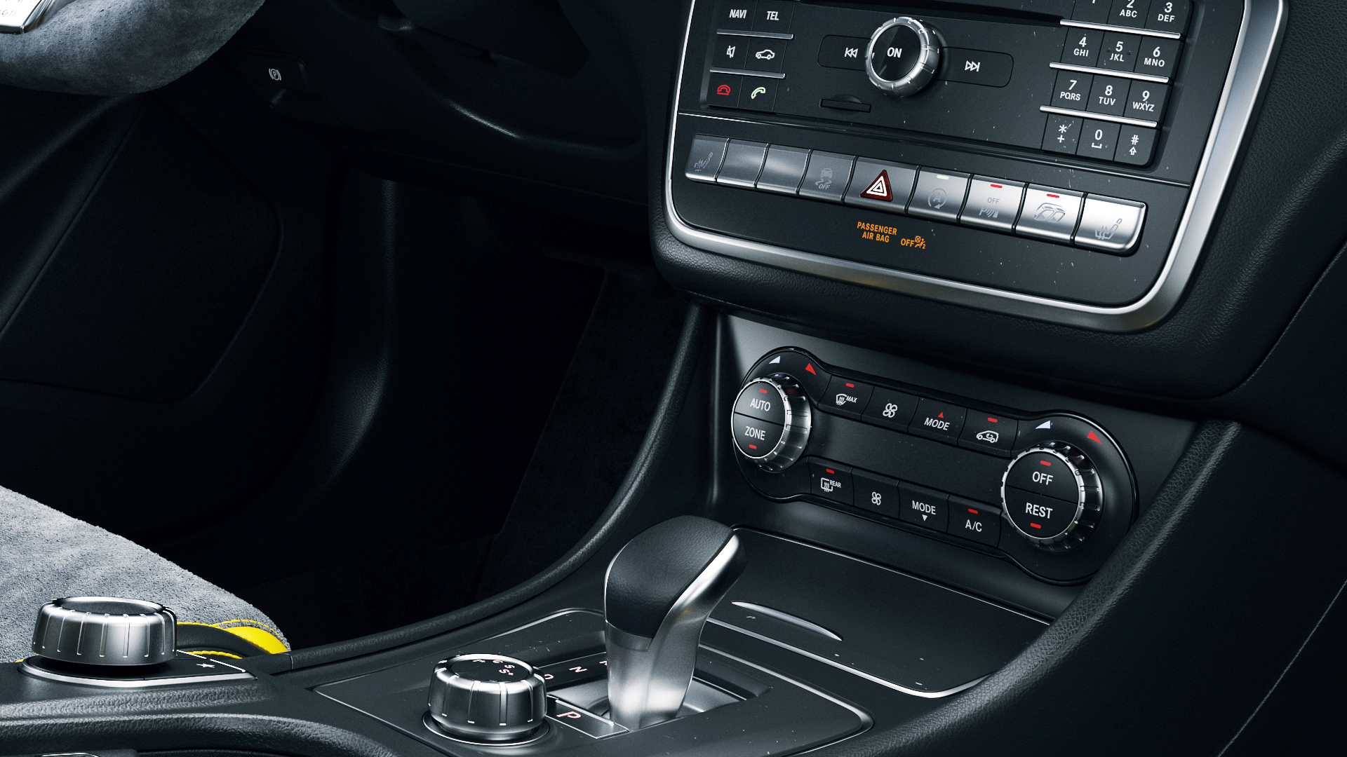 Interior design，Automobile design，Benz A45 Mixed，