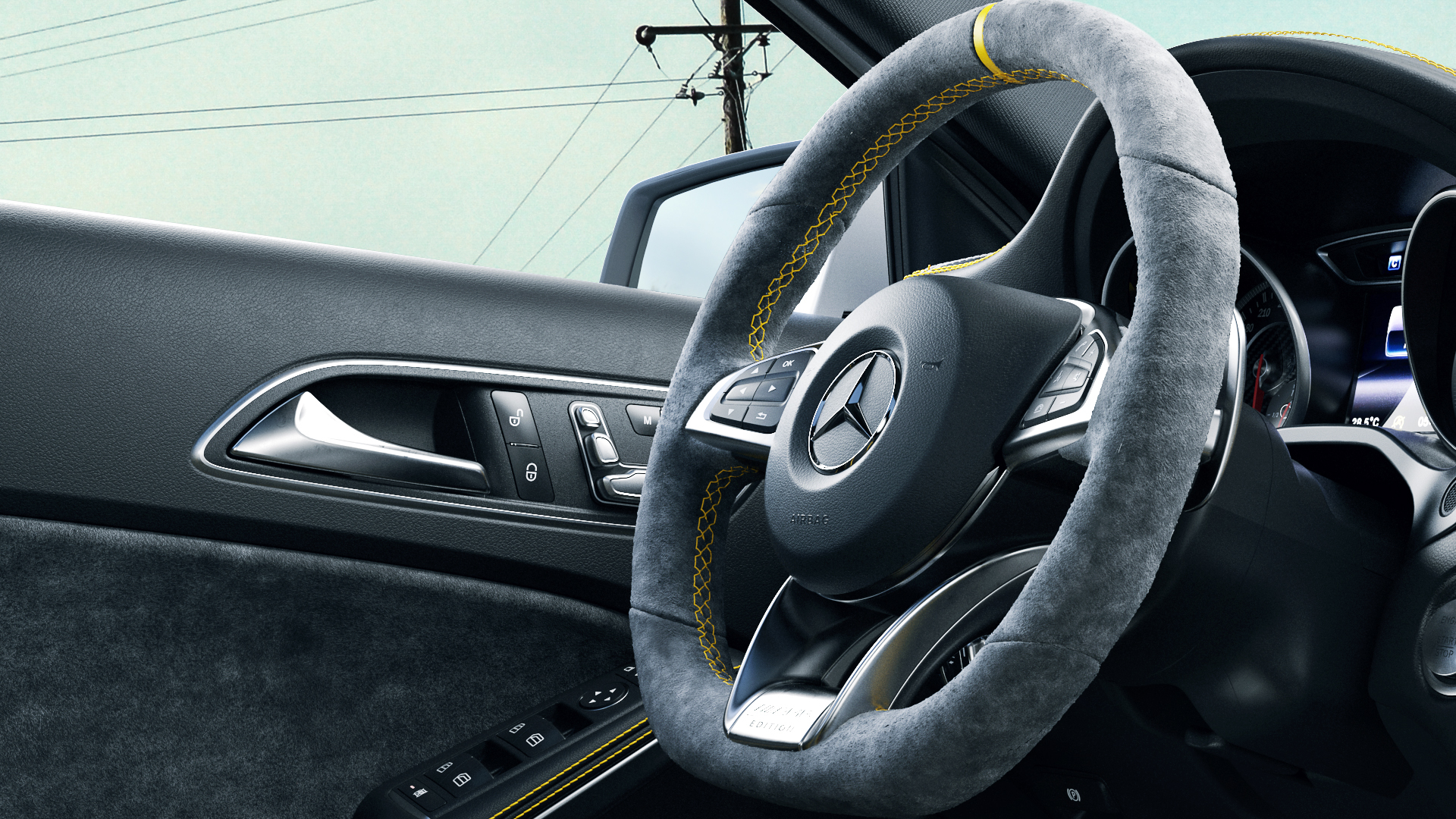 Interior design，Automobile design，Benz A45 Mixed，