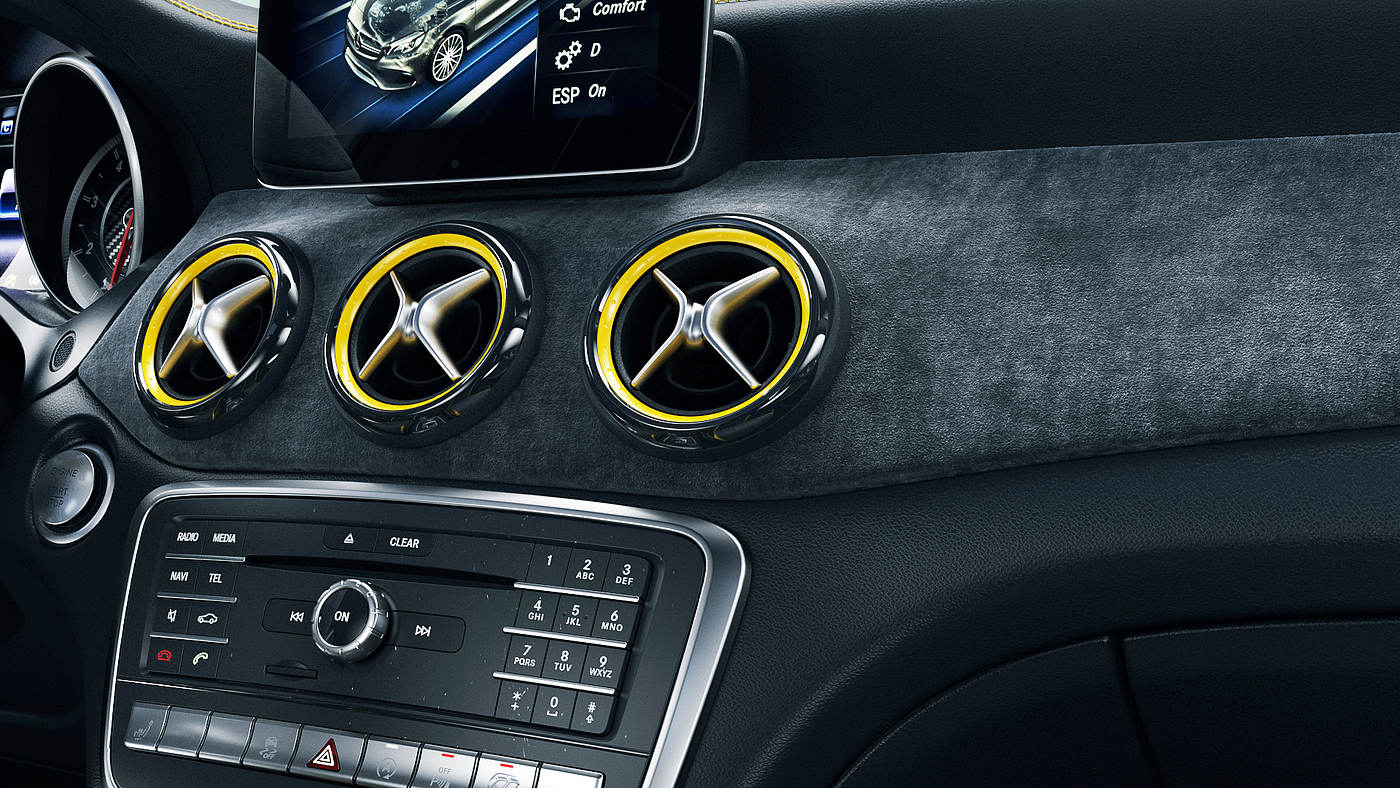 Interior design，Automobile design，Benz A45 Mixed，