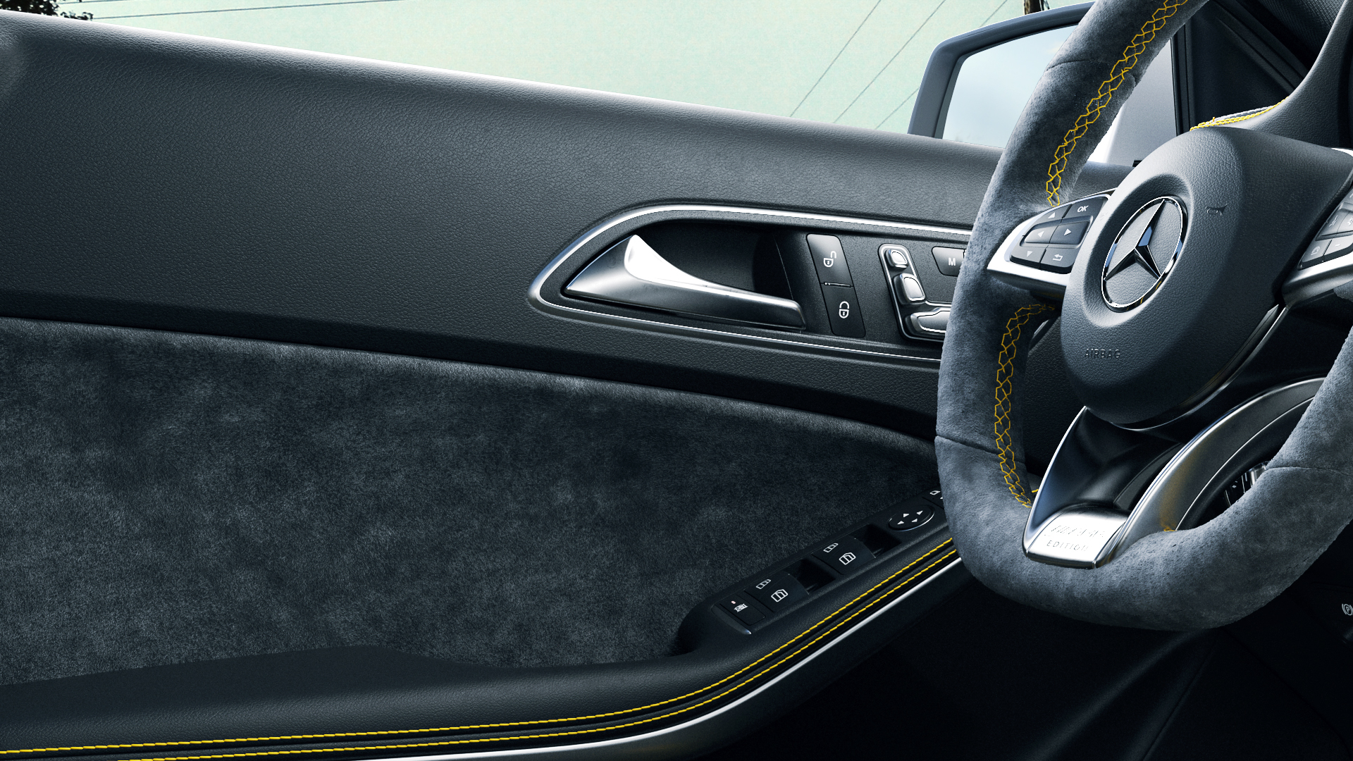 Interior design，Automobile design，Benz A45 Mixed，