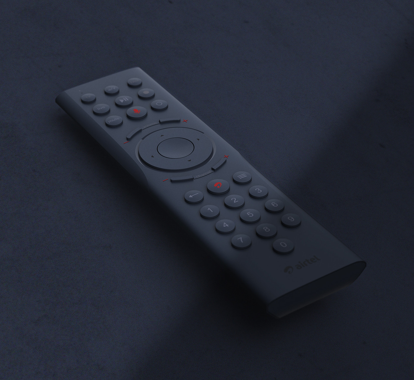 black，Remote control，Airtel，
