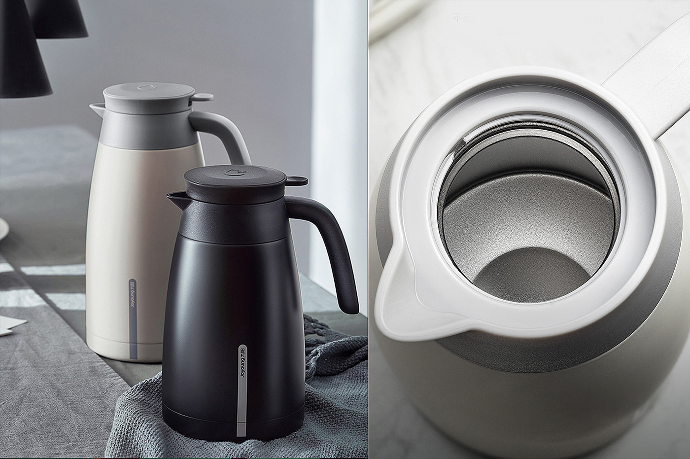 Metal，white，Thermal insulation kettle，