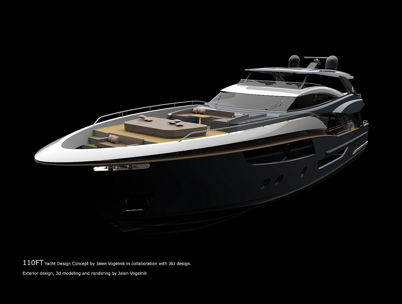 3D modeling，yacht，110ft Yacht，