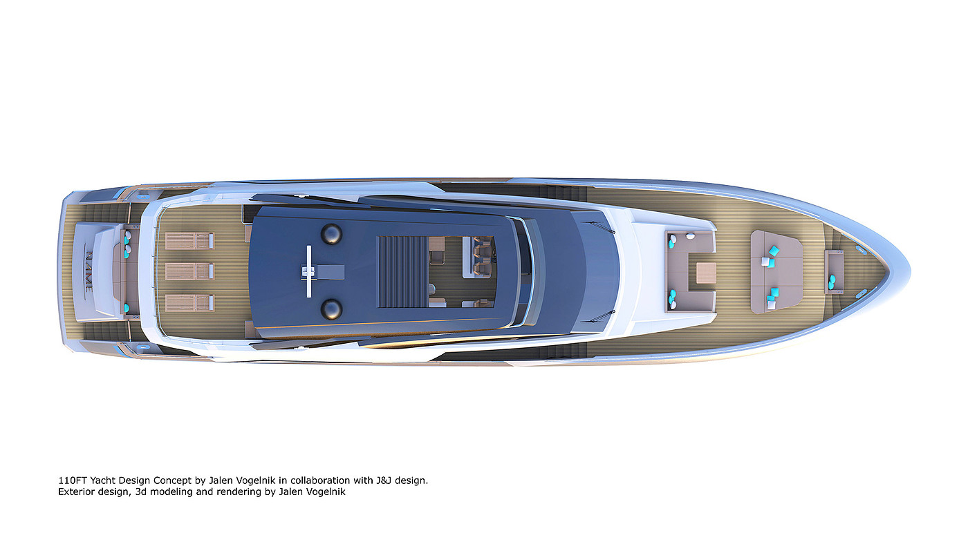 3D modeling，yacht，110ft Yacht，