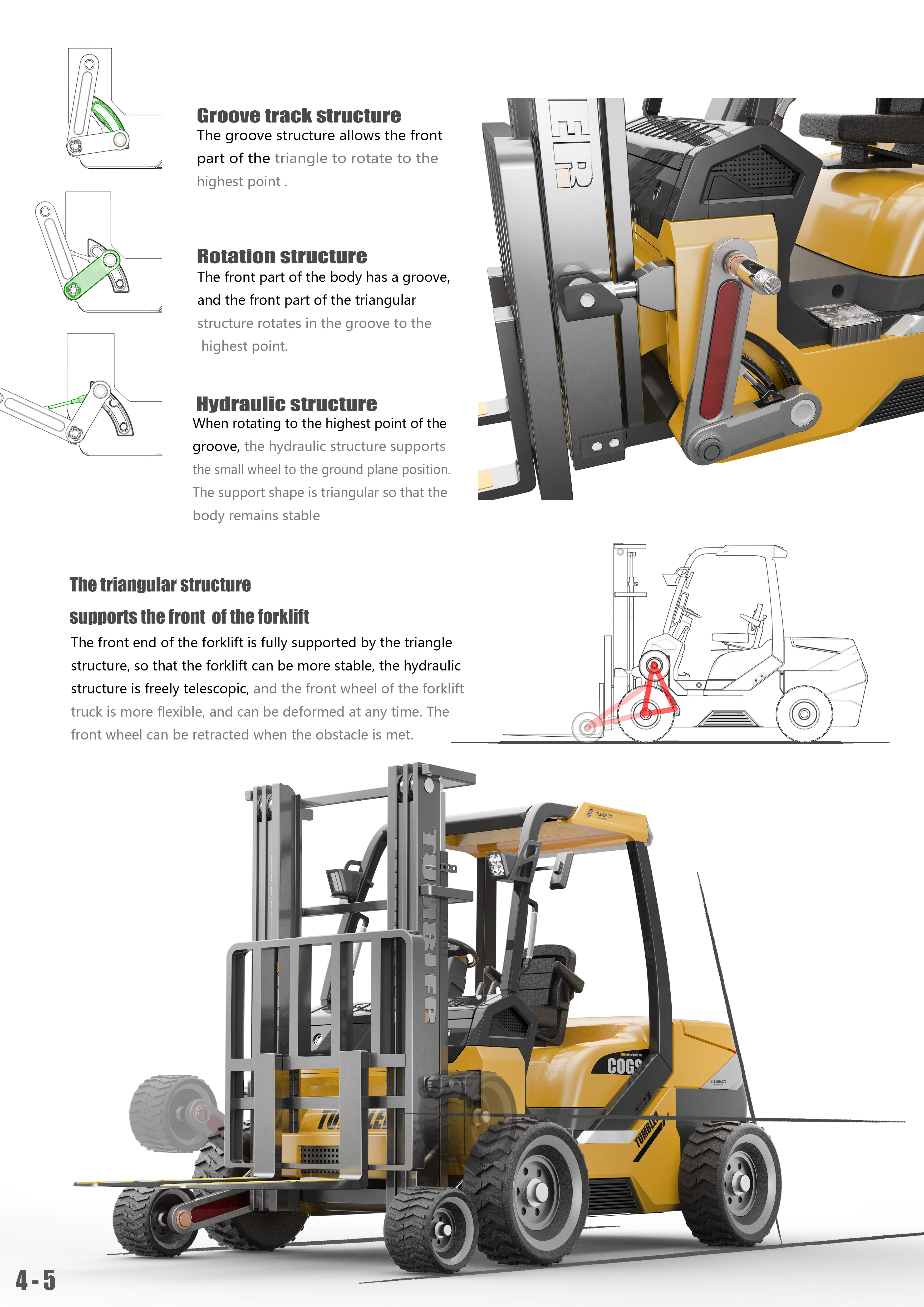 Professional forklift design no relict design，