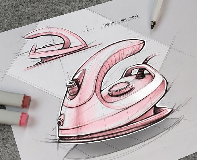 Design sketch，marker pen，