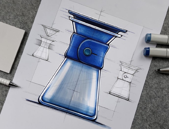 Design sketch，marker pen，