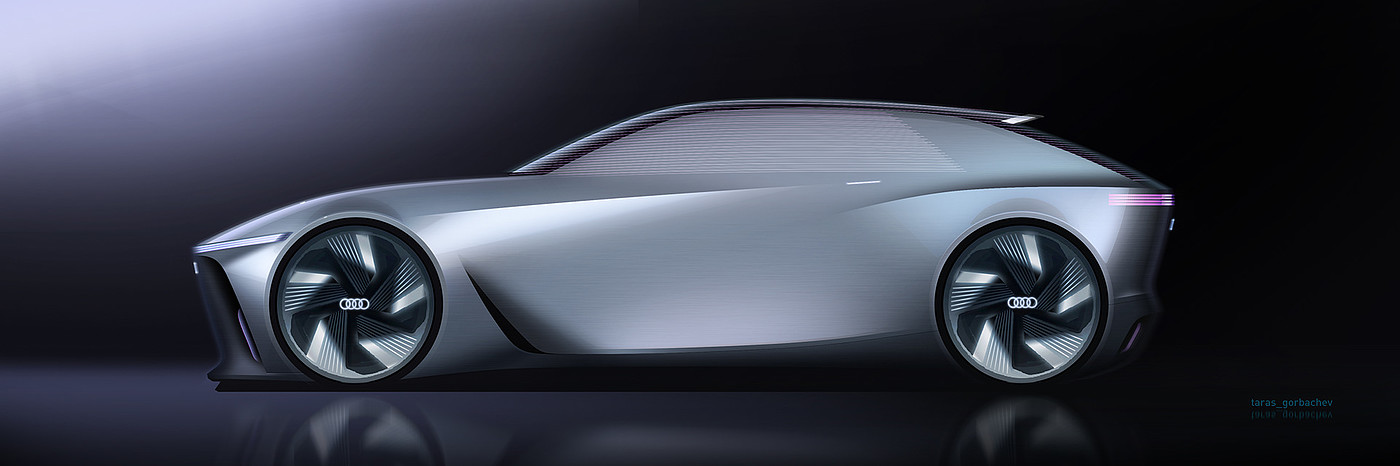 AUDI EV，Automobile design，3dmax，