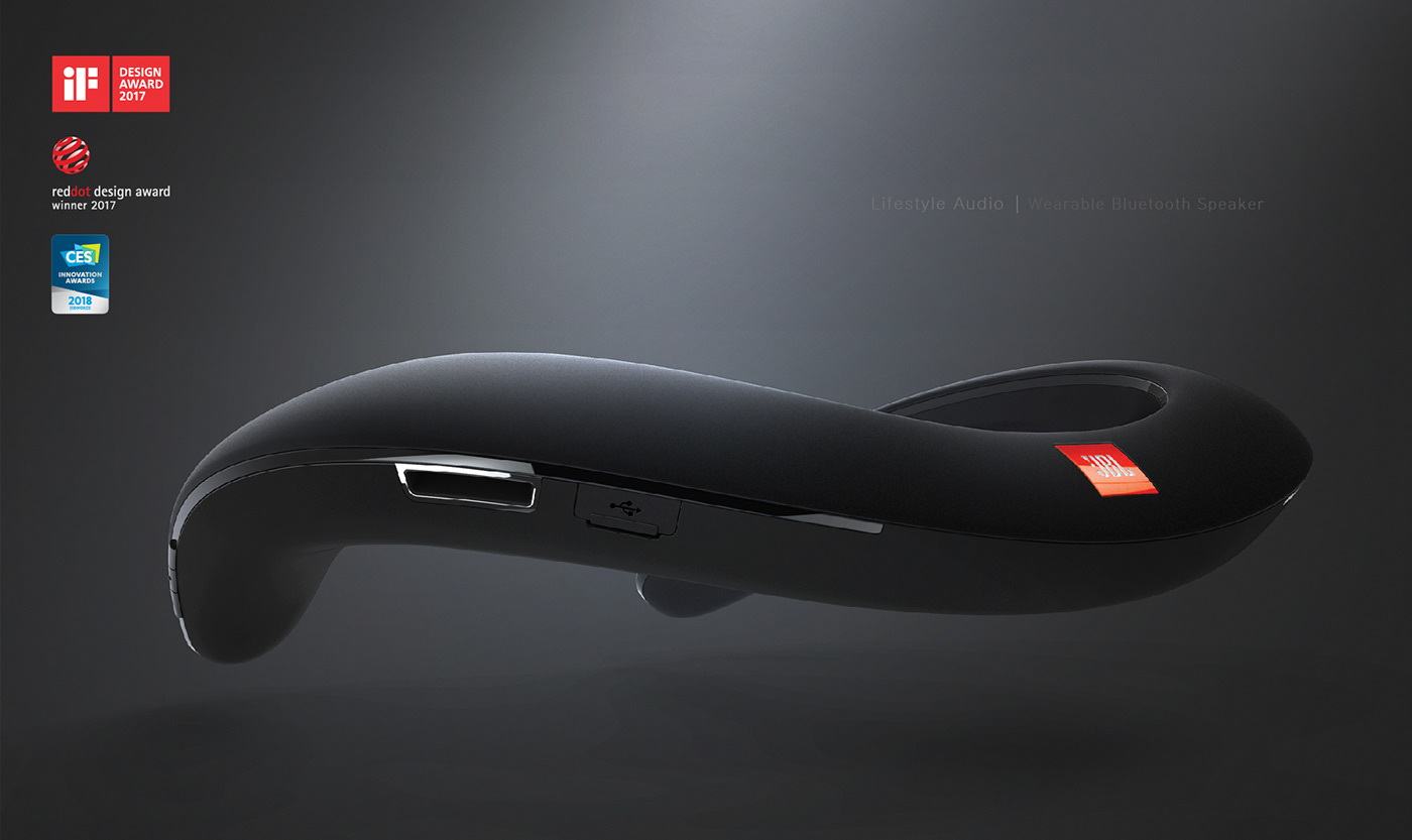 neck，Red dot award，loudspeaker box，Bluetooth，jbl，China，JINWON YOOK，black，