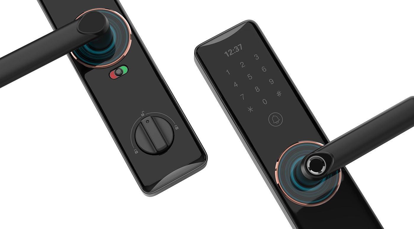 concise，Home Furnishing，Intelligent lock，industrial design，Sense of science and technology，