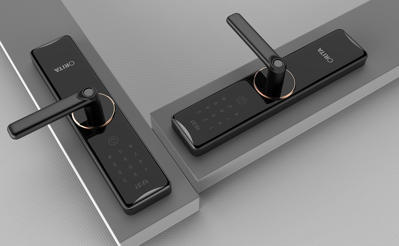 concise，Home Furnishing，Intelligent lock，industrial design，Sense of science and technology，