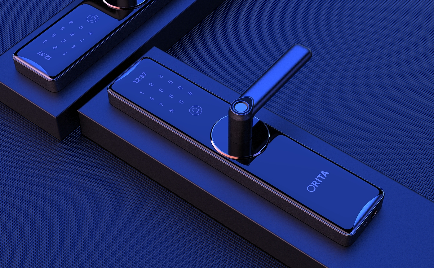 concise，Home Furnishing，Intelligent lock，industrial design，Sense of science and technology，