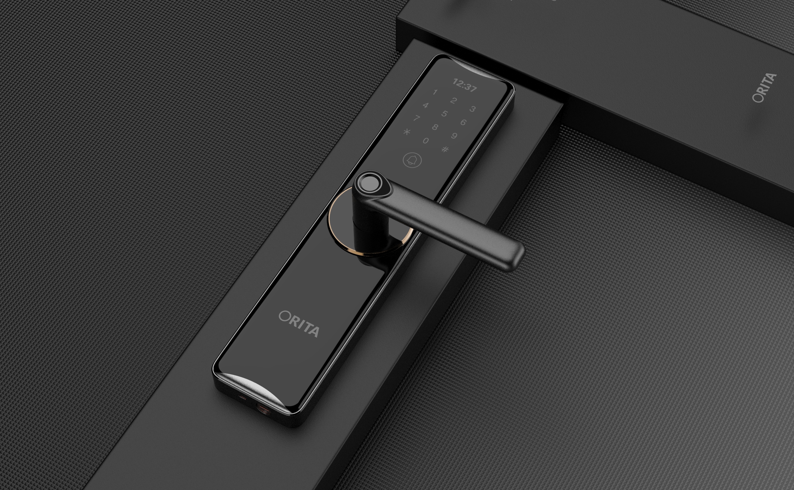 concise，Home Furnishing，Intelligent lock，industrial design，Sense of science and technology，