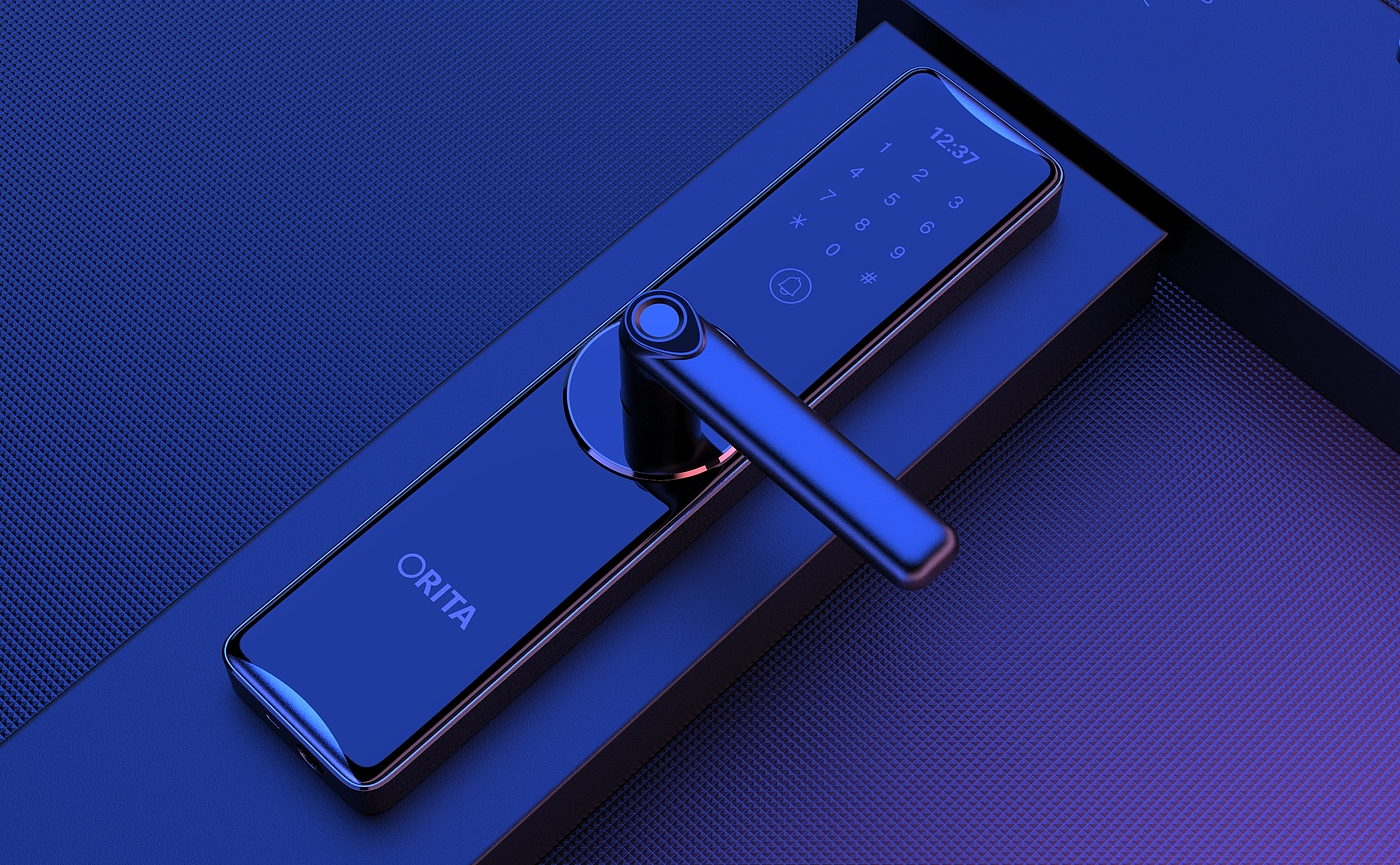 concise，Home Furnishing，Intelligent lock，industrial design，Sense of science and technology，