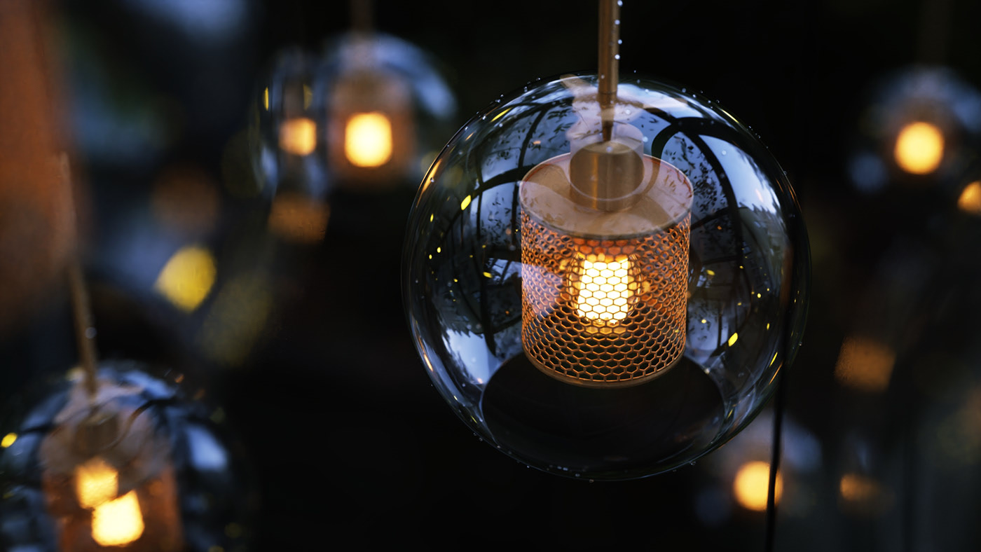 Glass，a chandelier，Catch Pendant，