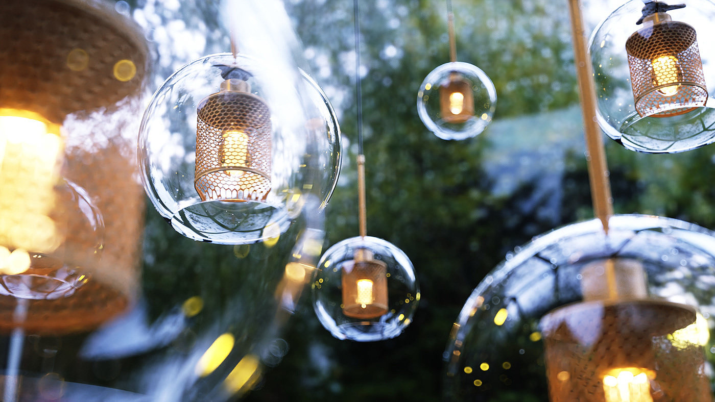 Glass，a chandelier，Catch Pendant，