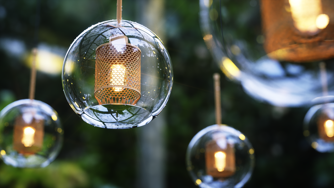 Glass，a chandelier，Catch Pendant，