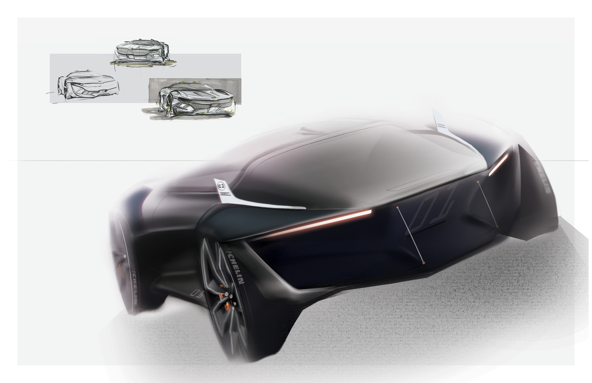 draft，Automobile design，sketchbook，