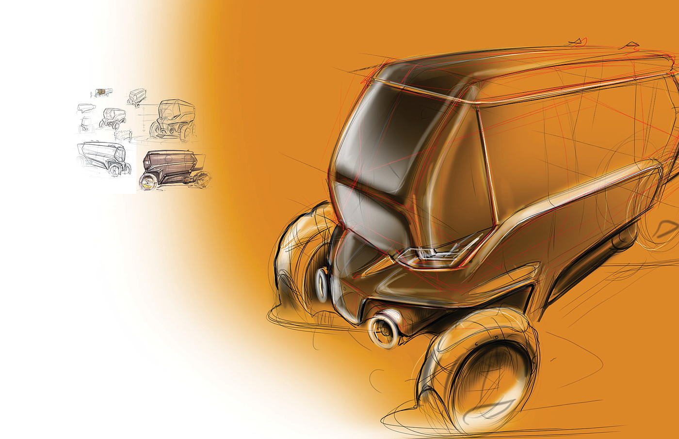 draft，Automobile design，sketchbook，