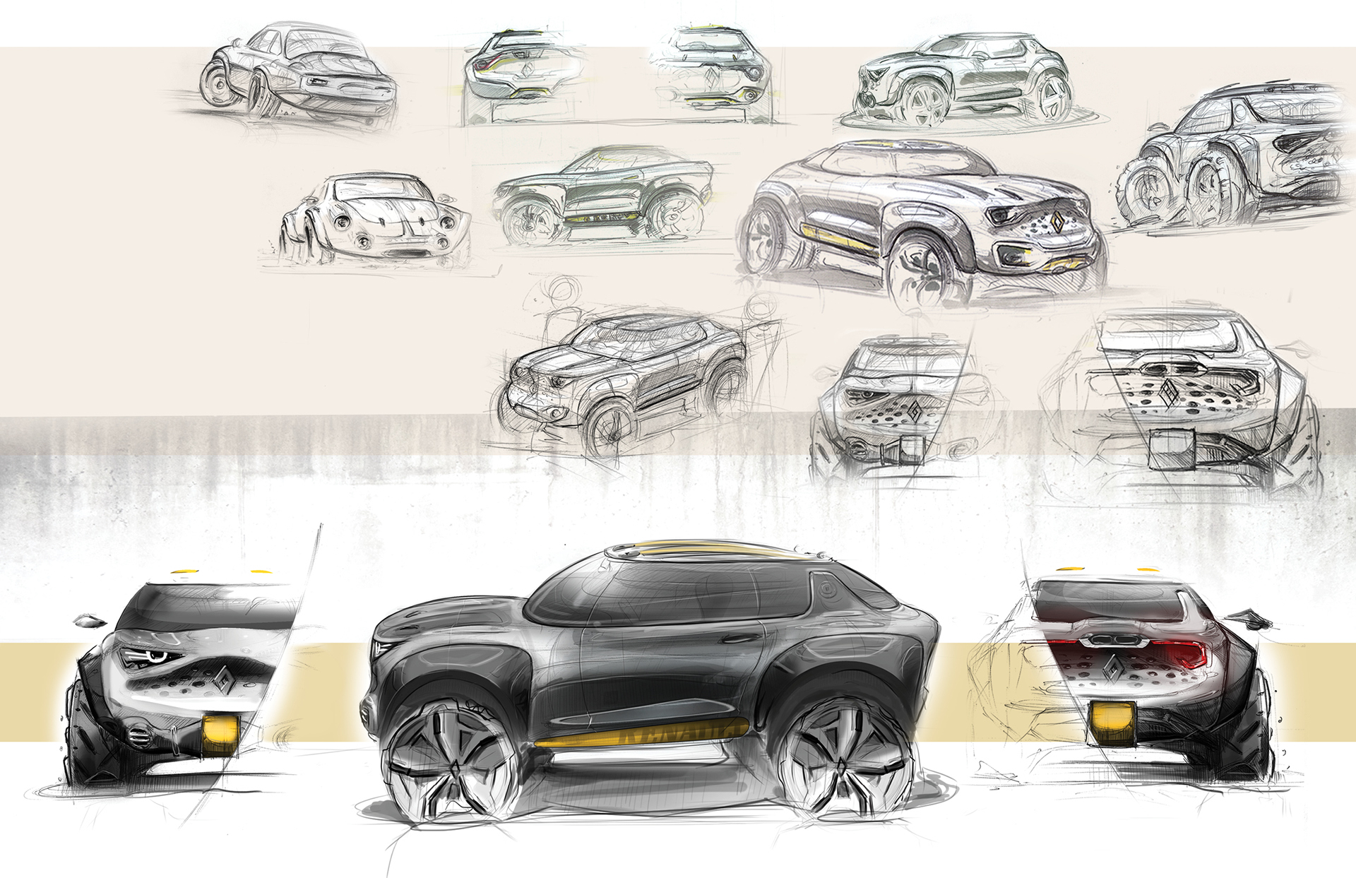 draft，Automobile design，sketchbook，