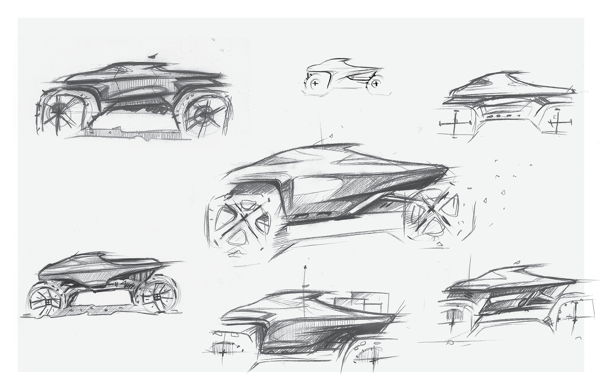 draft，Automobile design，sketchbook，