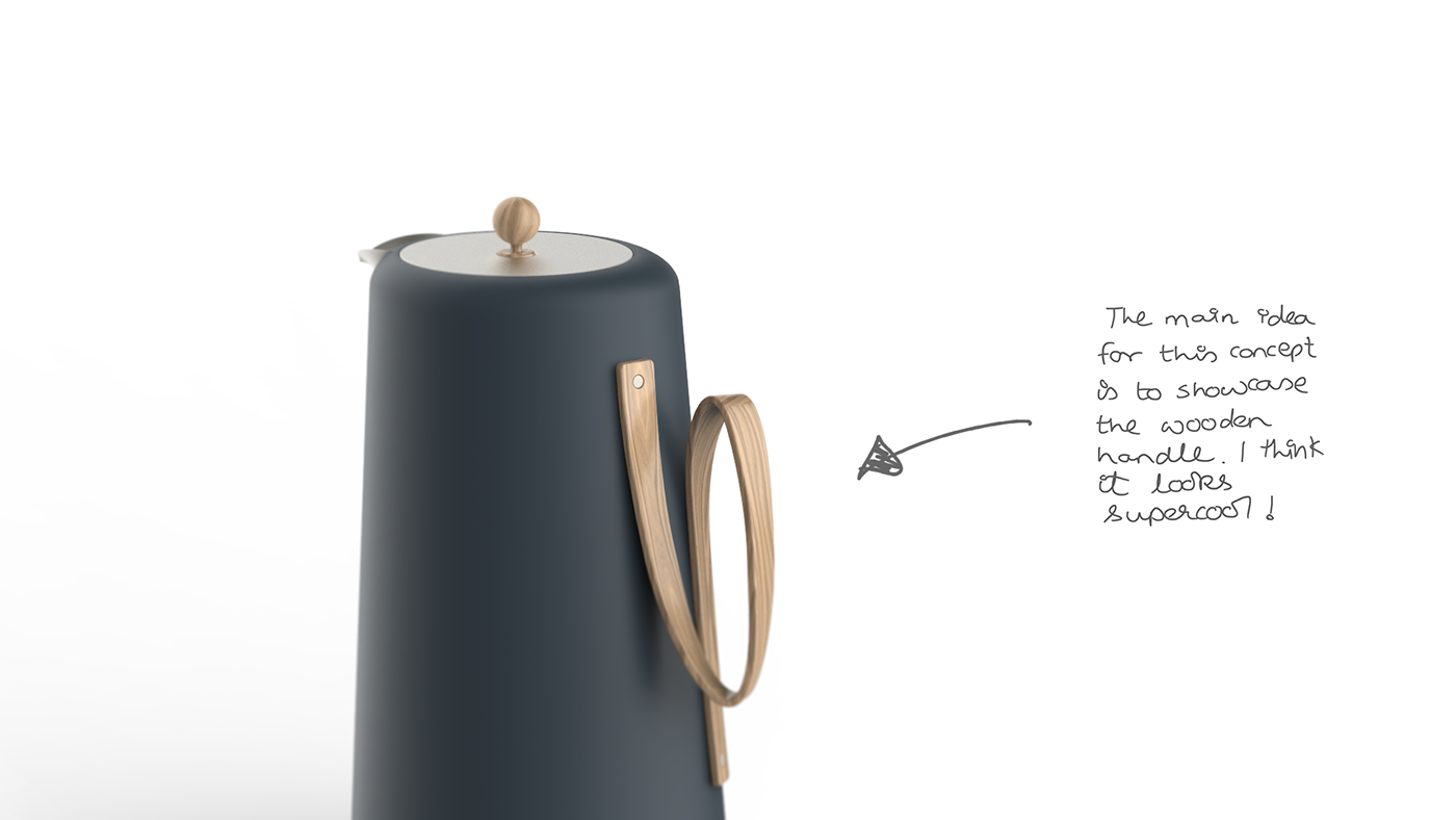 product design，industrial design，Wood element，Electric kettle，
