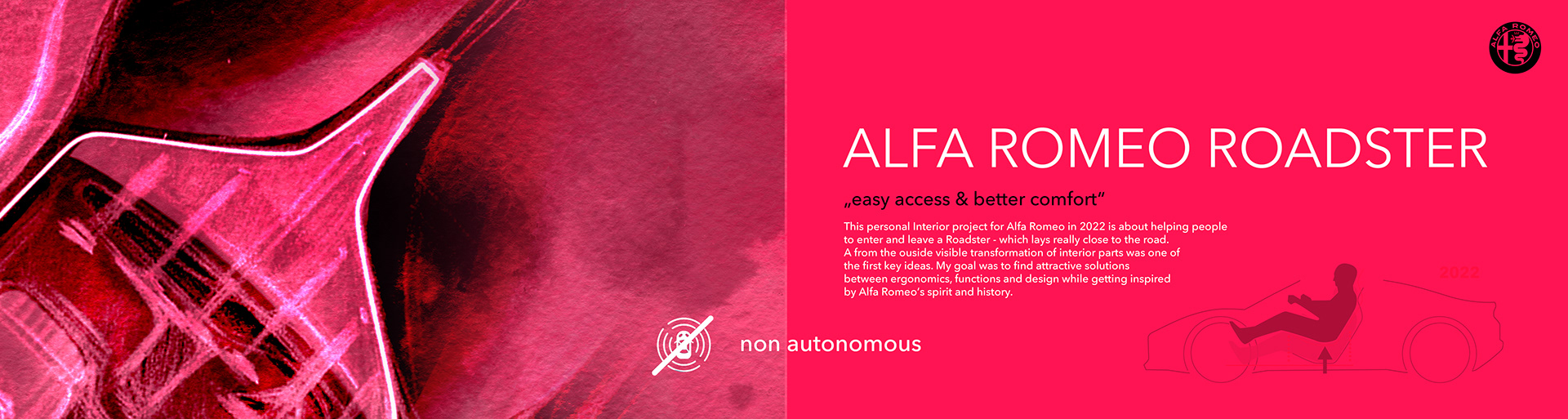 Coral red，Automobile design，ALFA ROMEO ROADSTER，