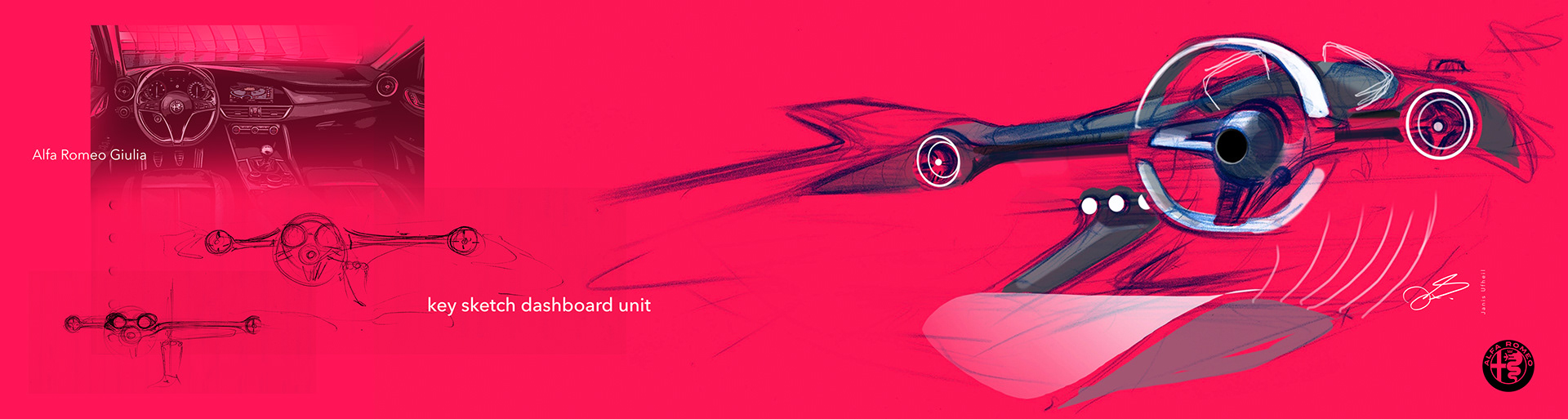 Coral red，Automobile design，ALFA ROMEO ROADSTER，