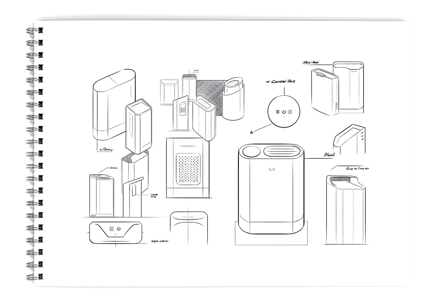 silver，air cleaner，minimal，