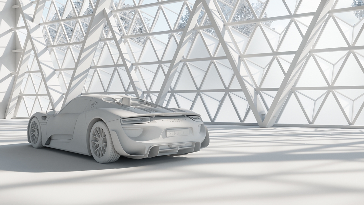 Porsche，cgi，Product display，industrial design，product design，3d，3dmax，photoshop，