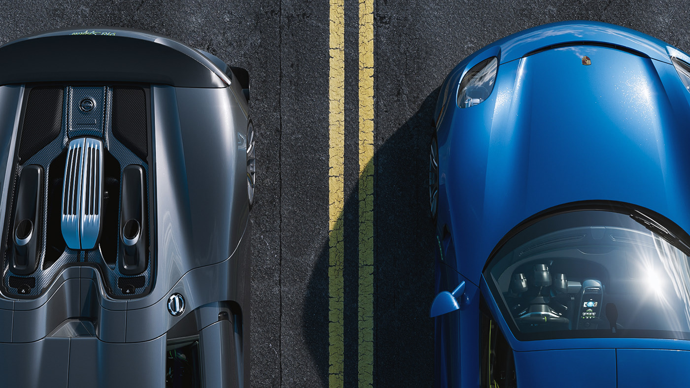 Porsche，cgi，Product display，industrial design，product design，3d，3dmax，photoshop，