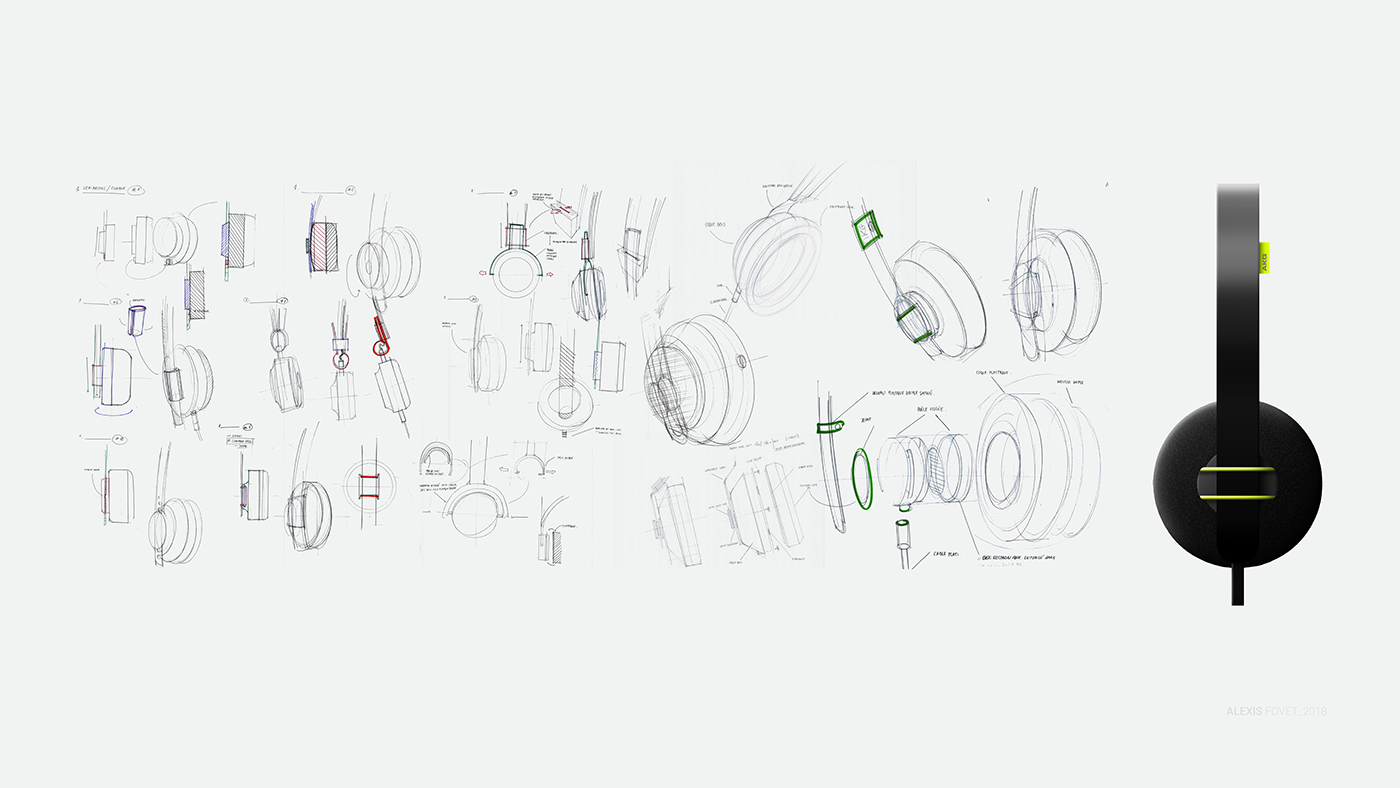 Minimalist，product design，industrial design，sketch，headset，headset，