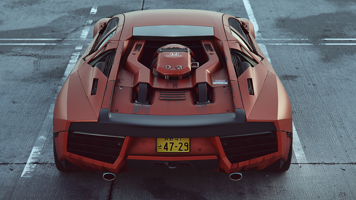 Honda，automobile，3dmax，industrial design，product design，