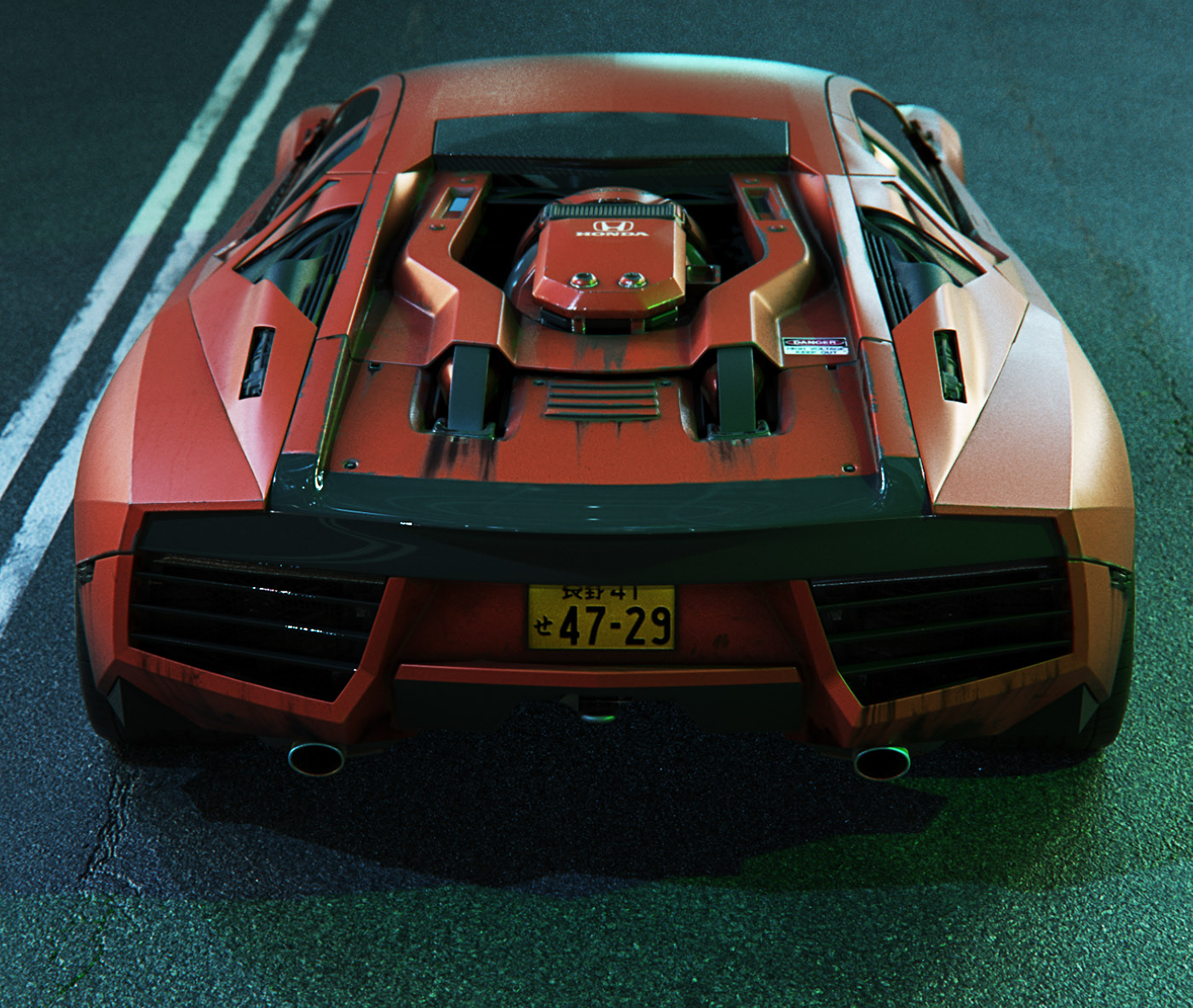 Honda，automobile，3dmax，industrial design，product design，