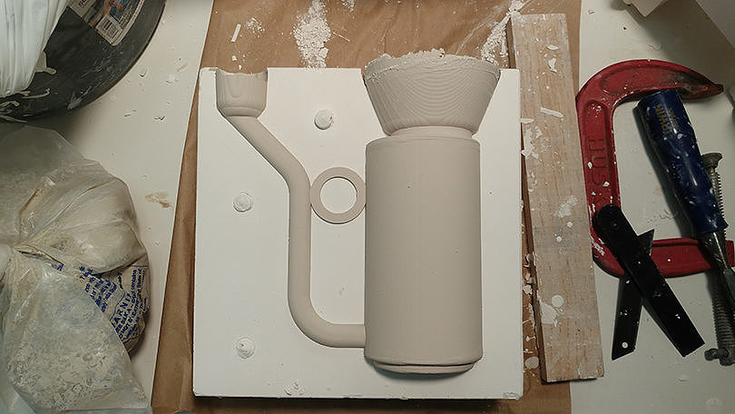 white，ceramics，Small functional watering can，