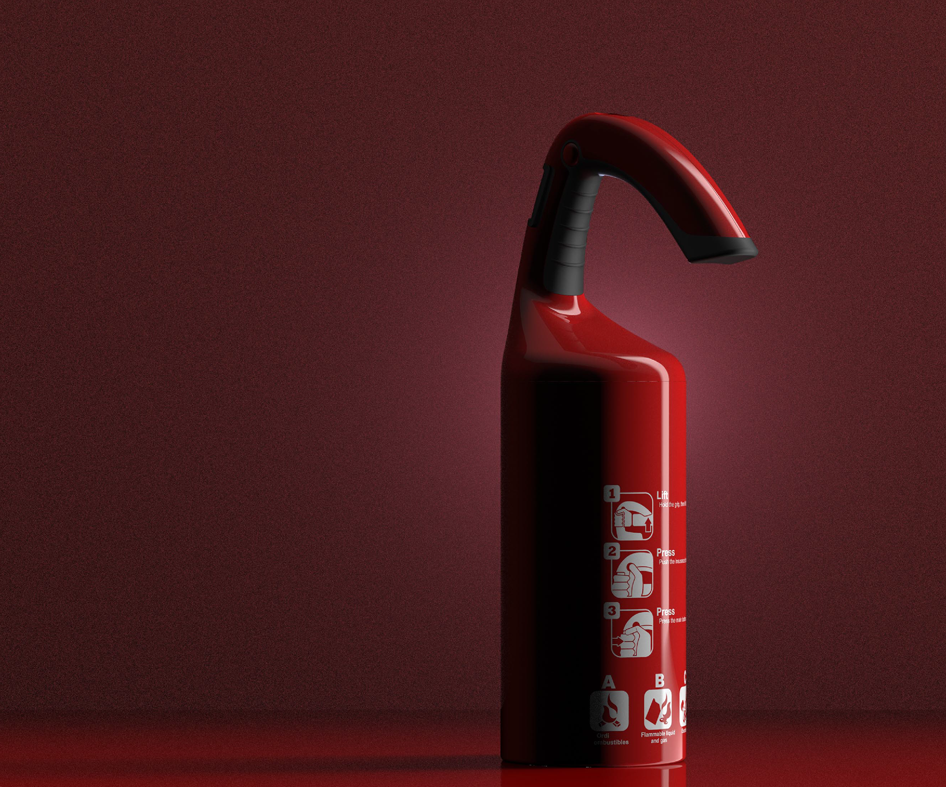 gules，Fire Extinguisher，A.HAND，