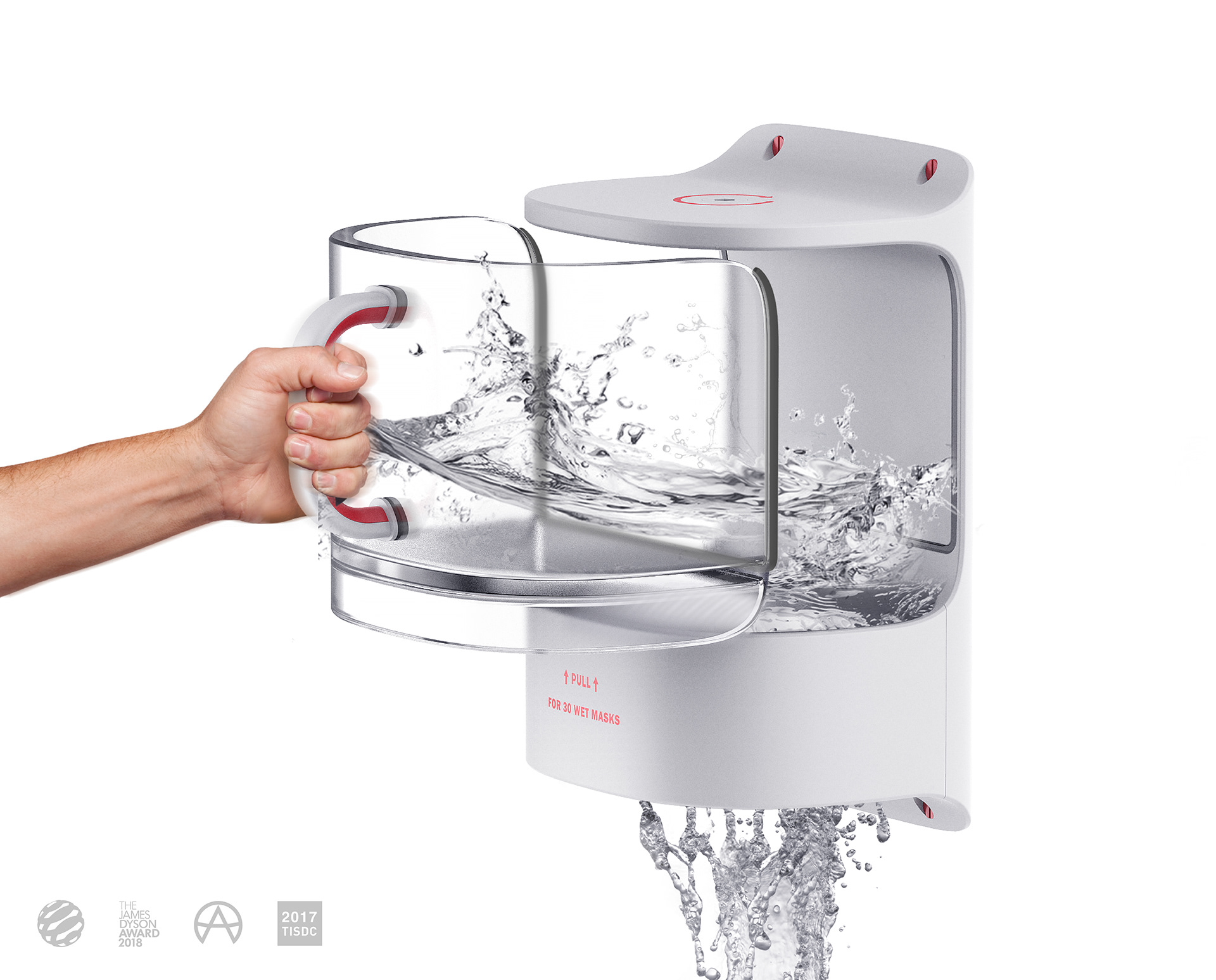 Water film dispenser，white，intelligence，