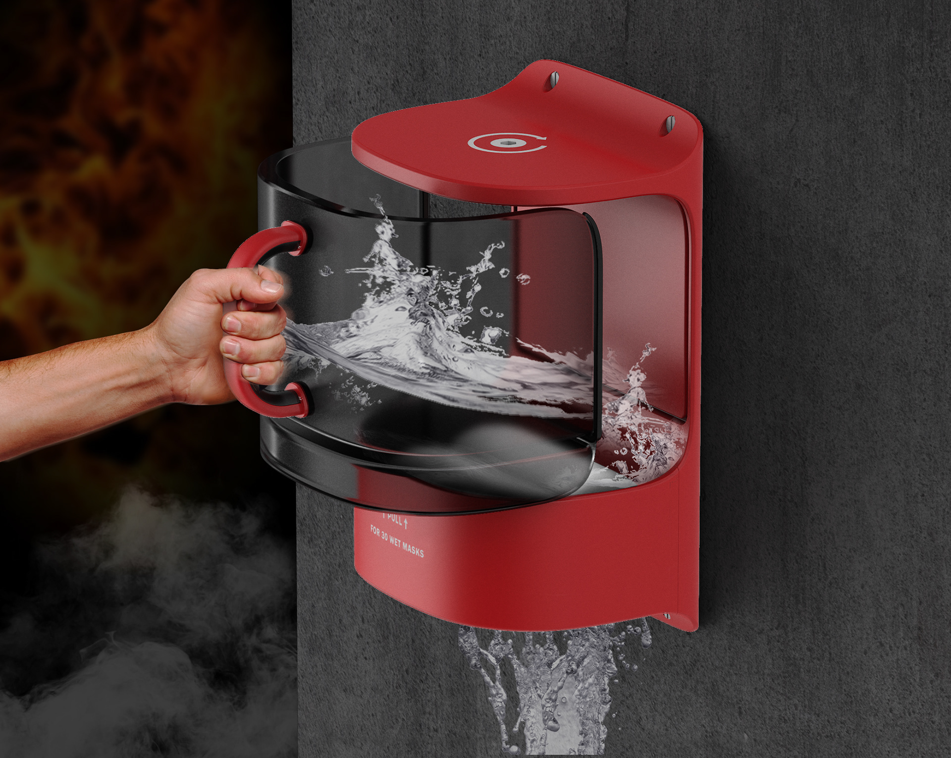 Water film dispenser，white，intelligence，