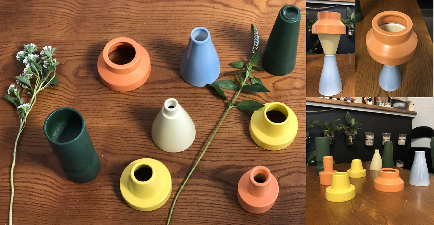 multi-function，Floral apparatus，Vase design，combination，Acrylic，ceramics，