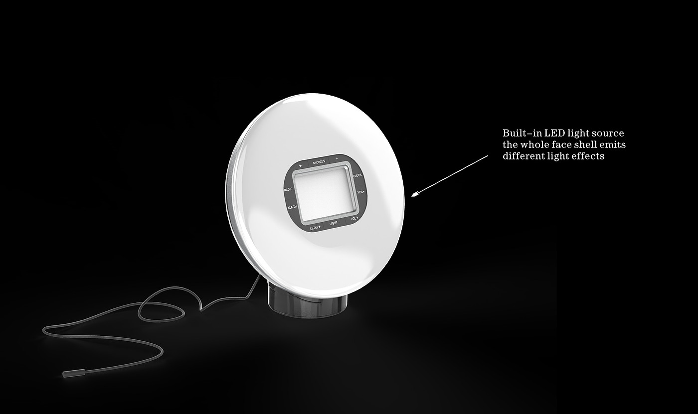 Clock，radio reception，Night light，multi-function，