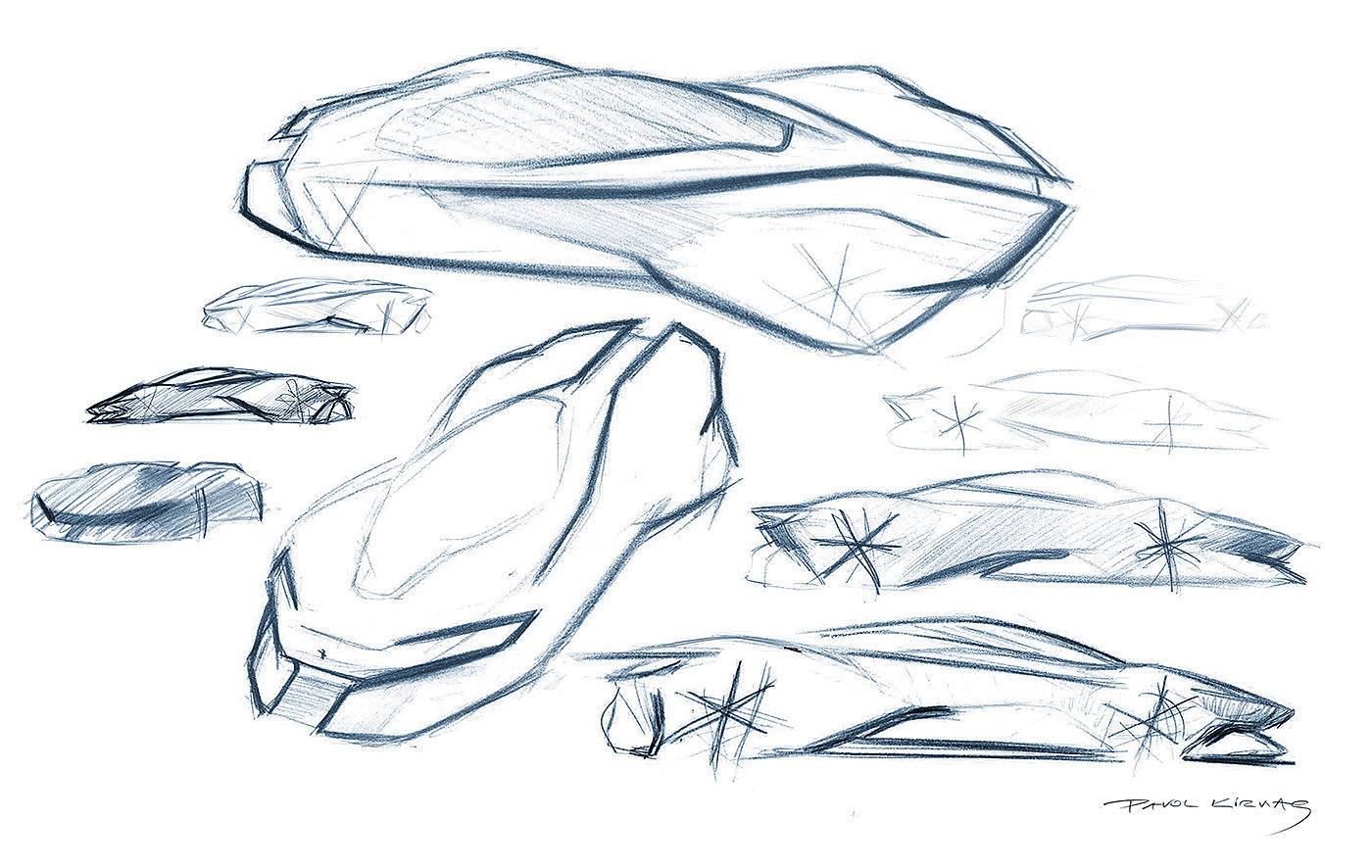 design sketch，Pininfarina Bat，Super run，Electric，
