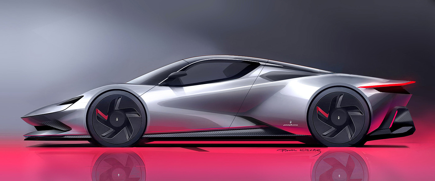 design sketch，Pininfarina Bat，Super run，Electric，