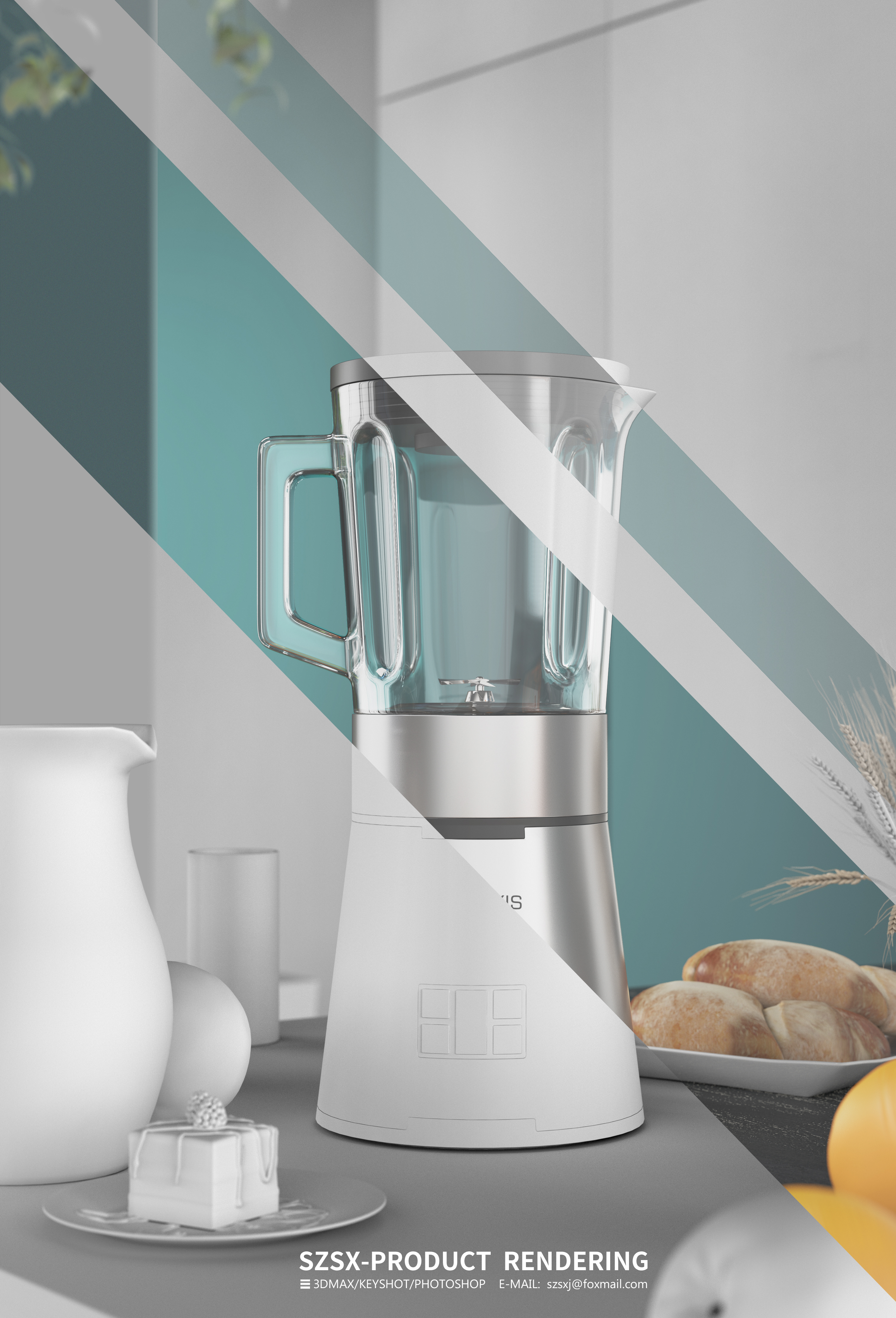 Kitchen electricity，Product rendering，keyshot，