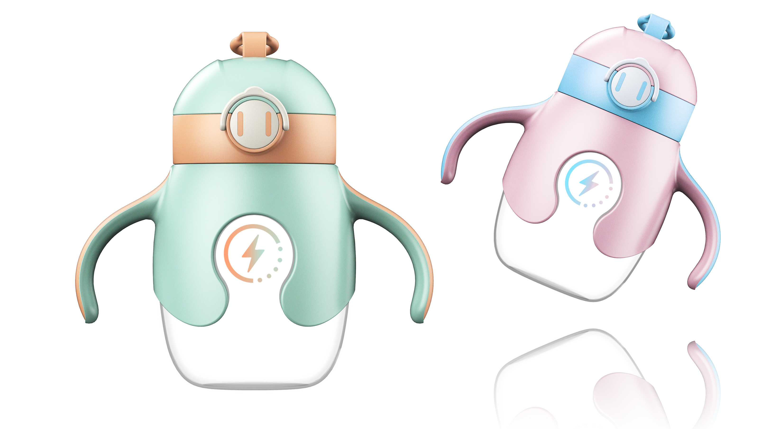Children's water cup，Mother and baby，