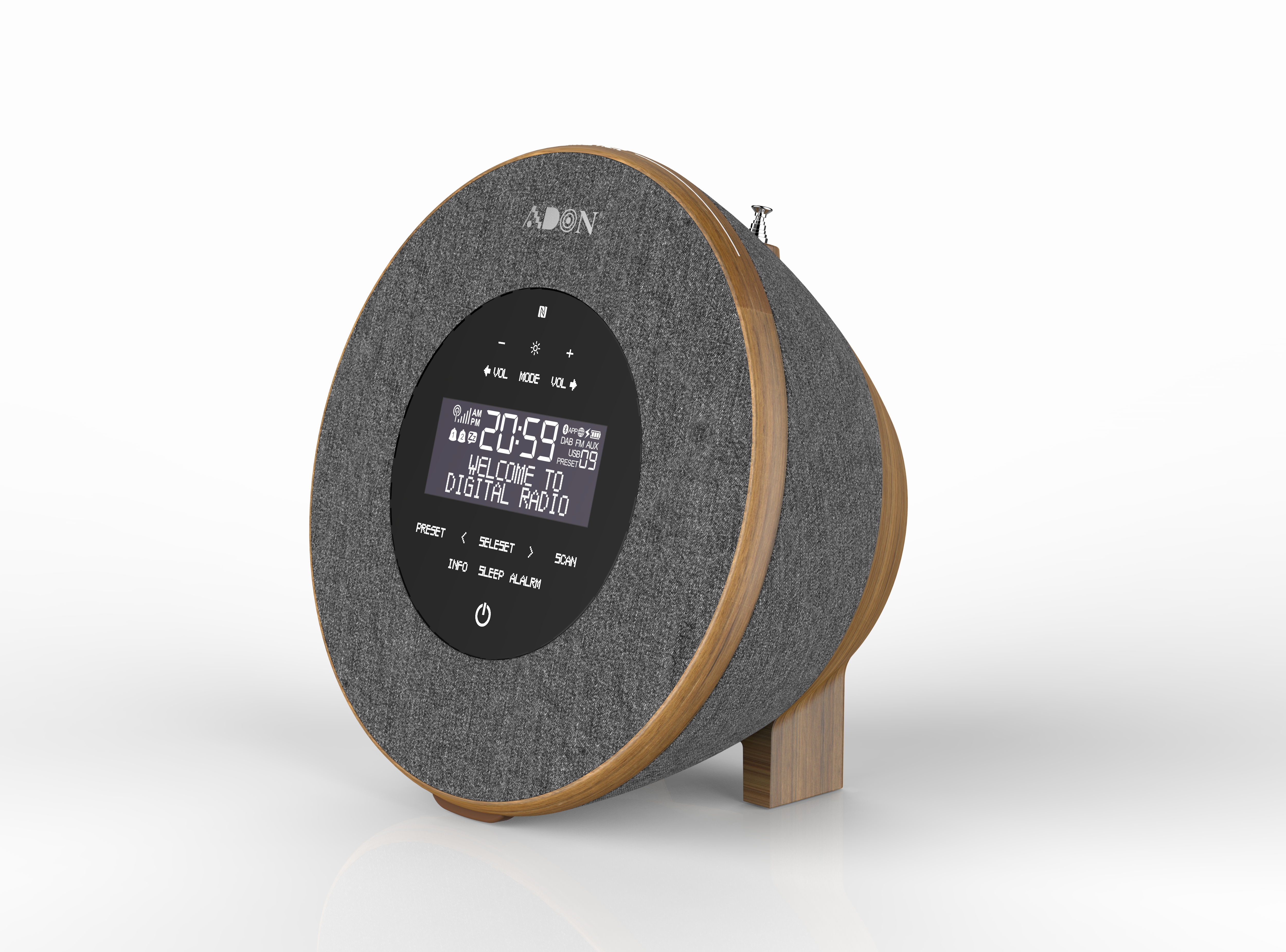 Speaker & wake up light & DAB，