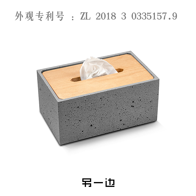 The other side，Cement tissue box，Tissue box with cover，Cement porosity effect，